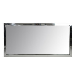 Miroir Rectangulaire en Acier Inox et Verre Argent 90X4X180Cm
