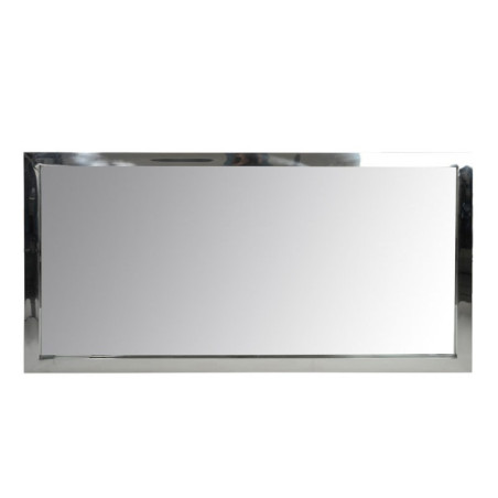 Miroir Rectangulaire en Acier Inox et Verre Argent 90X4X180Cm