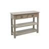 Console 2 Tiroirs Bois Grey 100X37X81Cm