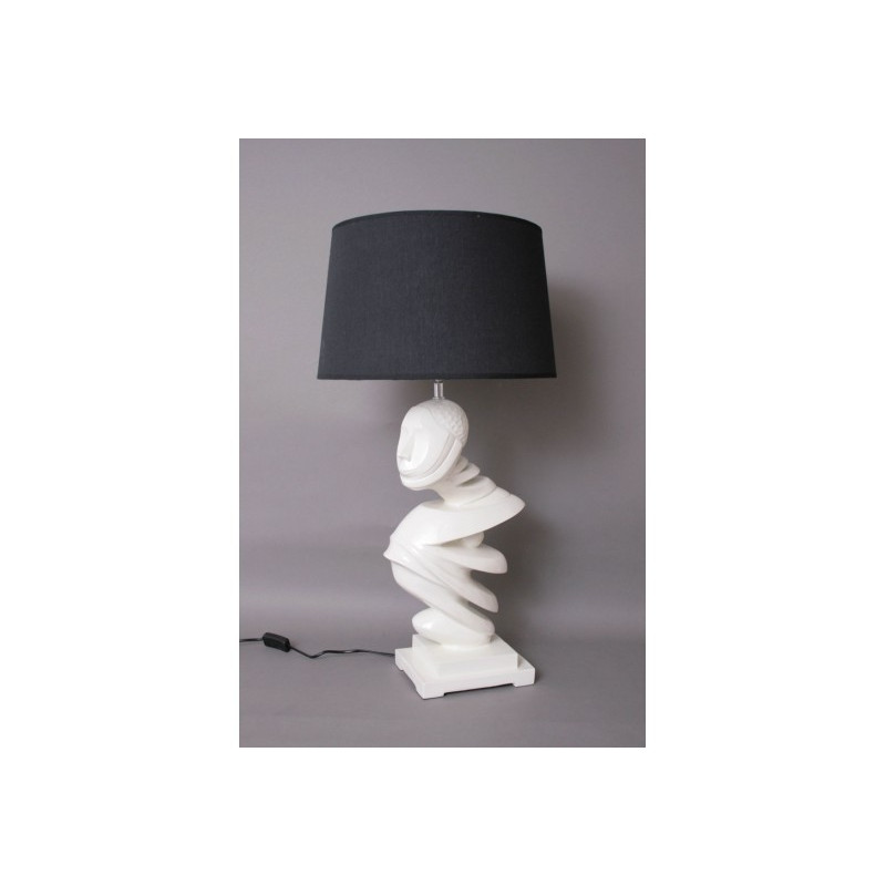 Lampe Buste Blanc/Abat-Jr Noir SOCADIS