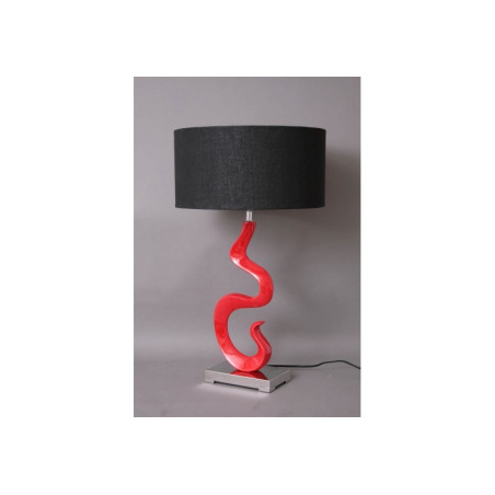 Lampe Tortillon Rouge/Abat-Jr Noir SOCADIS