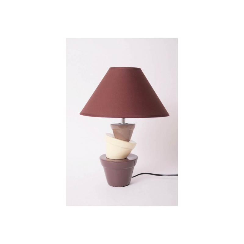 Lampe Pots Marron/Crème SOCADIS
