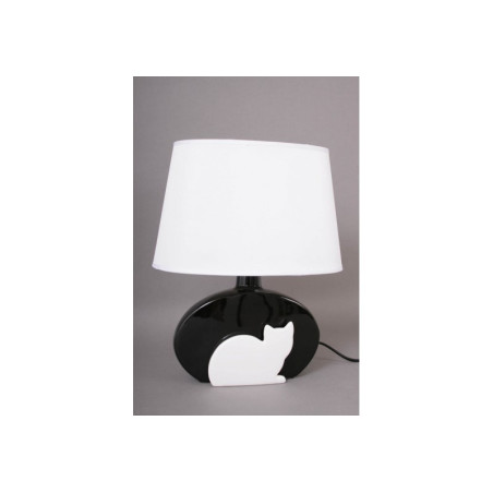 Lampe Chat Silhouette Noir&Blanc