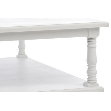Table Basse Classique Rectangulaire En Bois Blanc L 100X100X40 J-Line