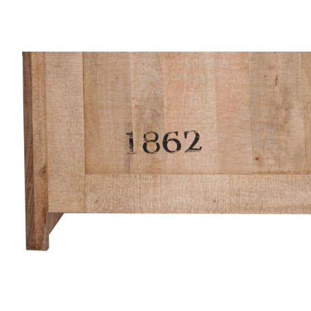 Bar Industriel 3 Tiroirs En Bois Massif Naturel 180X55X105Cm J-Line