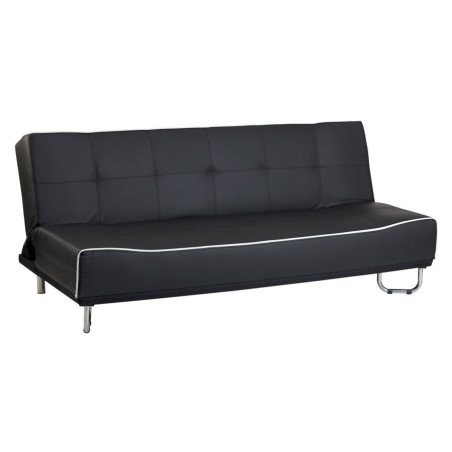 canapé design moderne en tissus noir et chrome Vical Home