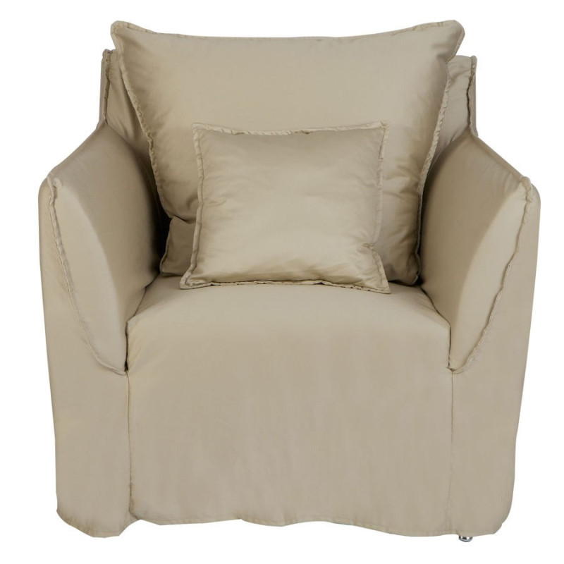 fauteuil chic intemporel en tissus taupe Vical Home