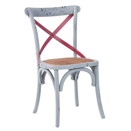 chaise bistrot bohème chic bleu gris Vical Home