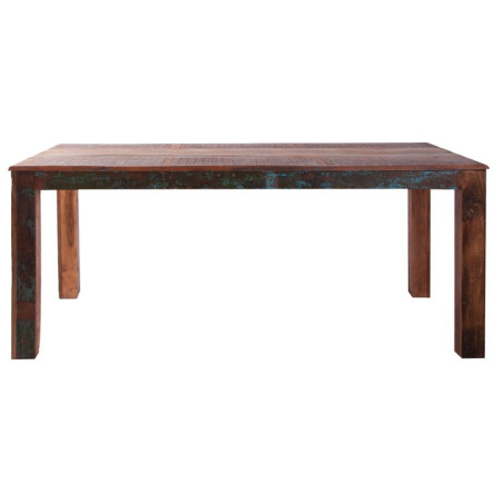table à manger rectangulaire bohème chic en bois patine multicolore Vical Home