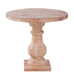 table d'appoint chic ronde patine vieilli en bois multicolore Vical Home