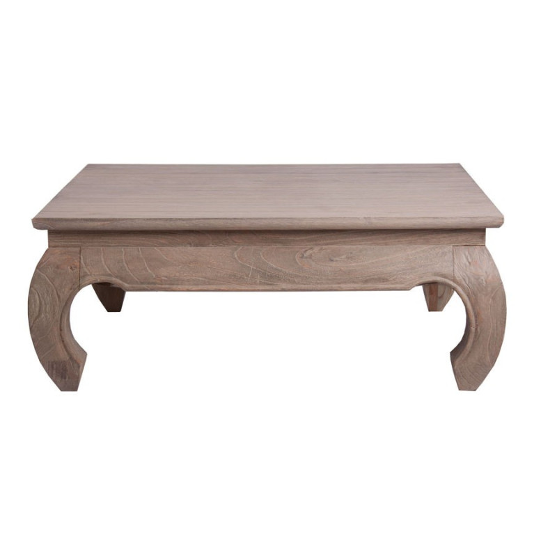 table basse carré style Roméo en bois brut Vical Home