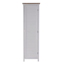 armoire naturellement chic en bois blanc 1 porte et corniche en bois massif brut Vical Home