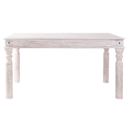 table rectangulaire en bois blanchie campagne  Vical Home