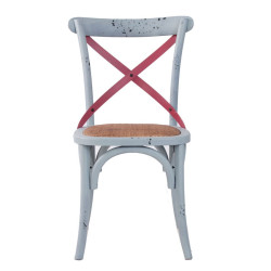 chaise bistrot bohème chic bleu gris Vical Home