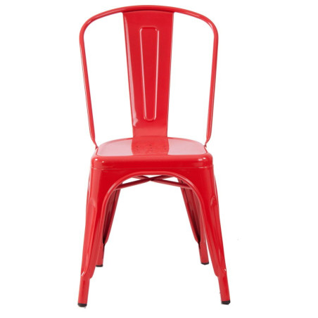 chaise bistrot vernis rouge Vical Home