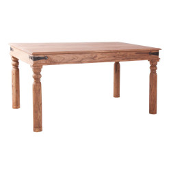 table rectangulaire en bois marron clair style campagne rustique Vical Home