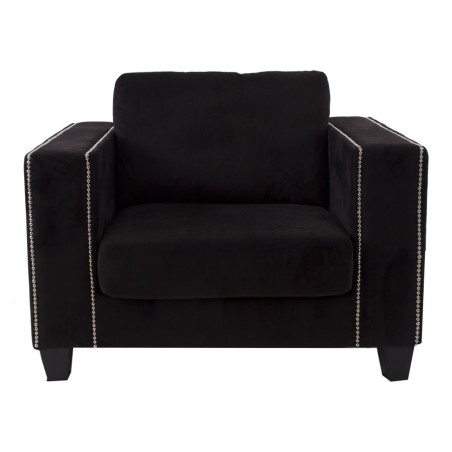 fauteuil 1 place chic en leurs fin couleur noir Vical Home