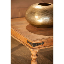 table basse rectangulaire en bois marron clair campagne  Vical Home
