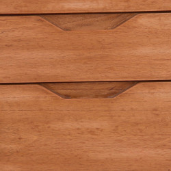 table de chevet en bois exotique 3 tiroirs style scandinave Vical Home
