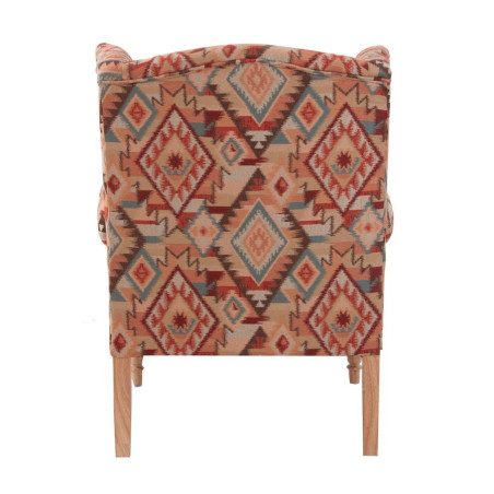 fauteuil naturellement chic en tissus imprimé coloré Vical Home