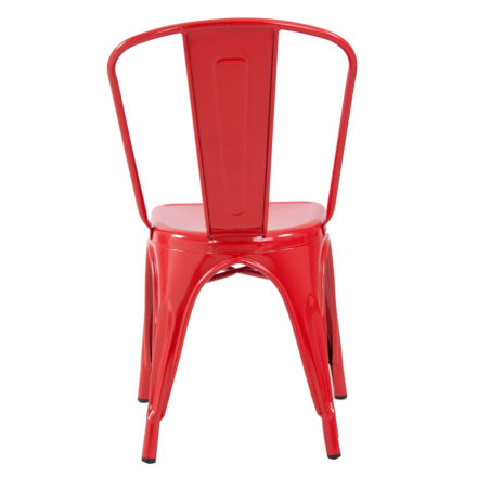 chaise bistrot vernis rouge Vical Home