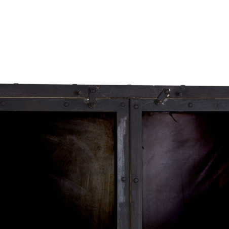 vitrine industriel en métal noir 2 portes Vical Home