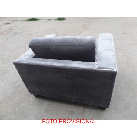 fauteuil 1 place chic en velours fin couleur gris Vical Home