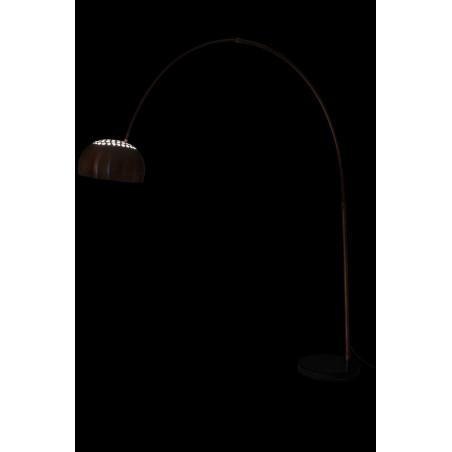 lampe de lecture en arc en inox cuivré et pied en marbre 220x33x220CM J-Line
