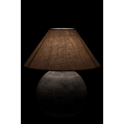 lampe boule nature en bois brut grand modèle 40CM J-Line