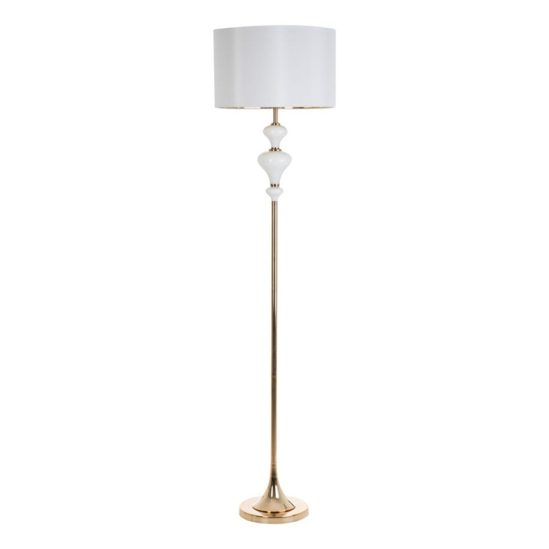 Lampadaire chic chrome or avec abat-jour or Vical Home