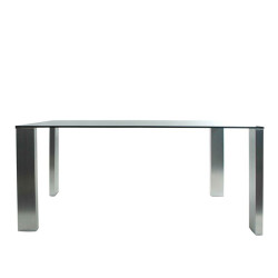Table rectangulaire 160 cm en verre Vical Home