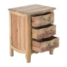 Meuble d'appoint chic 3 tiroirs en bois brut naturel Vical Home