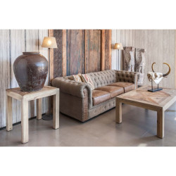 Table basse rectangulaire sculptée naturel Vical Home
