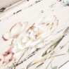Table de chevet florale chic patine blanc antique Vical Home