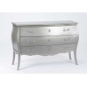 Grande commode 3 tiroirs Murano New Silver