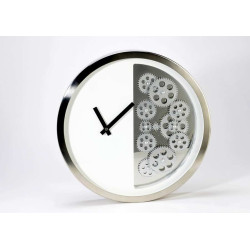 Horloge demi mécanisme Blanc 40 cm