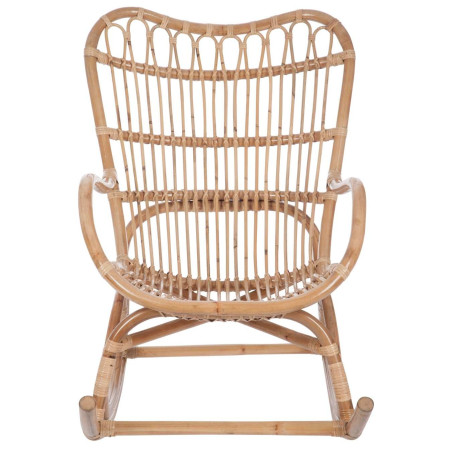 Fauteuil à bascule en rotin Naturel 110X66X93Cm