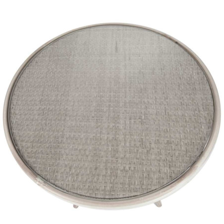 Table ronde Hilda en aluminium grise 70X74Cm