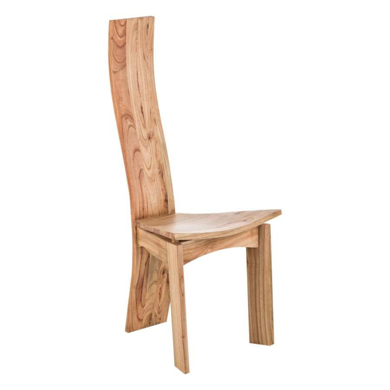 Chaise ethnique en bois exotique