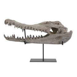 Squelette de crocodile en bois sur socle Vical Home