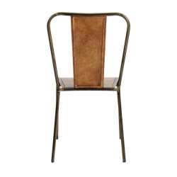 Chaise en métal marron rétro Vical Home