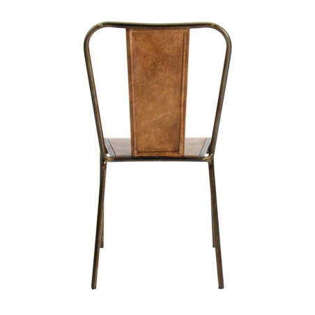 Chaise en métal marron rétro Vical Home