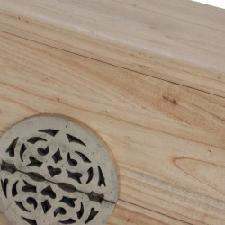 Table de chevet 2 tiroirs en bois brut exotique Vical Home