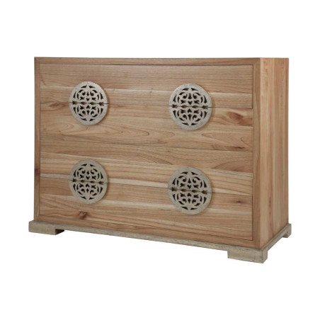 Commode 4 tiroirs en bois brut exotique Vical Home