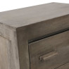 Table de chevet 2 tiroirs en manguier gris Vical Home