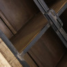 Vitrine en bois naturel et 2 portes vitrées en métal noir Vical Home
