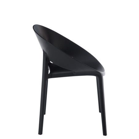 Chaise moderne Lola noir 55x57x77cm