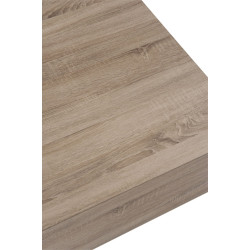 table de salon moderne carrée bois naturel 80x80x30cm