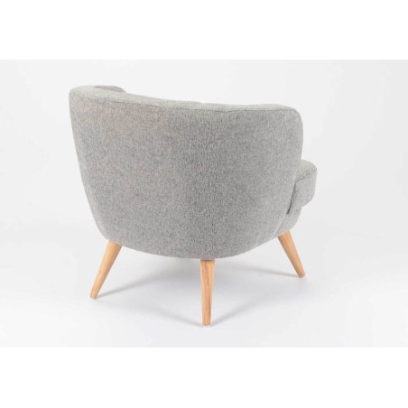 Fauteuil en tissu gris DAGMAR