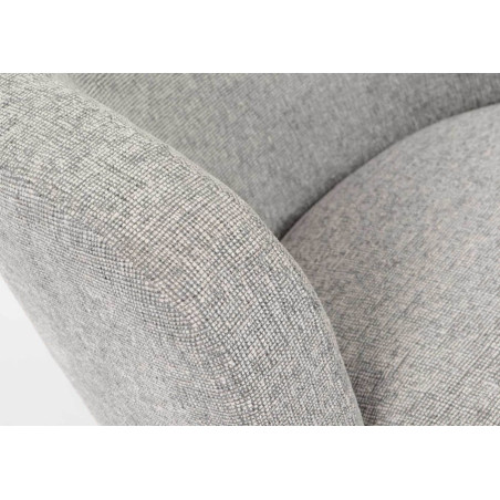 Fauteuil en tissu gris DAGMAR